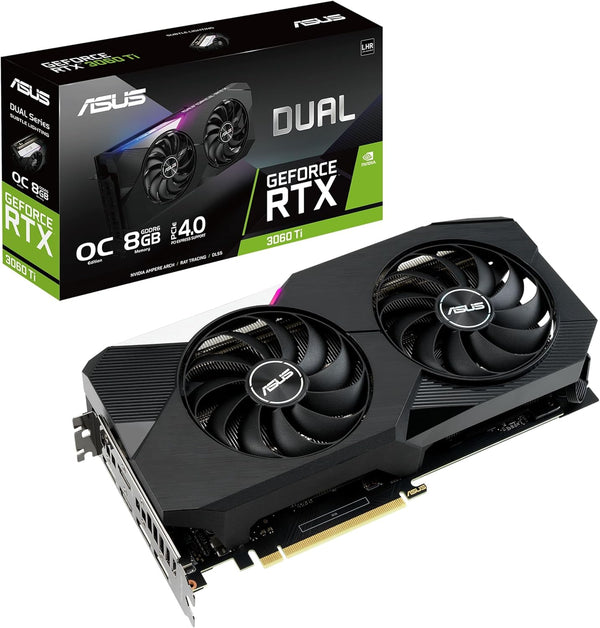 ASUS Dual GeForce RTX 3060 Ti V2 OC Edition 8GB GDDR6 Grafikkarte PCIe 4.0 HDMI DisplayPort