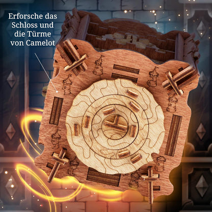 iDventure Cluebox Das Geheimnis von Camelot Escape Room Holzpuzzle  Rätselbox