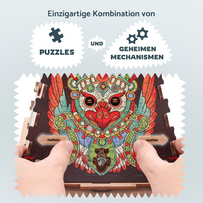 iDventure Cluepuzzle Sonnenpyramide Escape Room Spiel 3D Holzpuzzle Geschenkbox