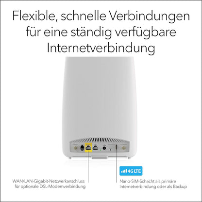 Netgear Router Orbi LBR20 4G LTE WLAN CAT18 bis 1.200 MBit/s AC2200 Tri-Band