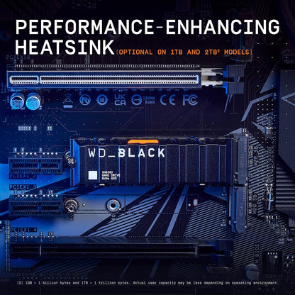 WD_BLACK SN850X 4TB Interne SSD WDS400T2XHE NVMe M.2 2280 - PCIe 4.0 x4 (NVMe)
