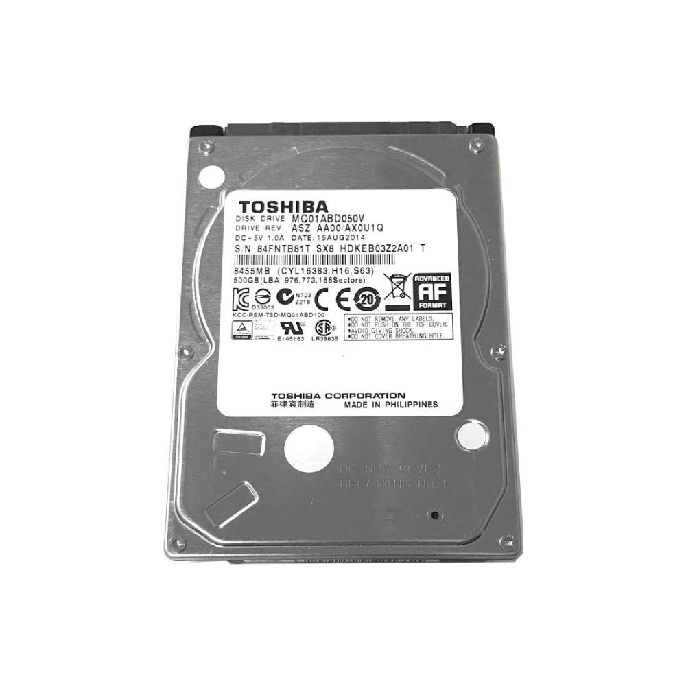 Toshiba 500GB Interne Festplatte MQ01ABD050V 2,5 Zoll HDD SATA2 5400RPM 8MB