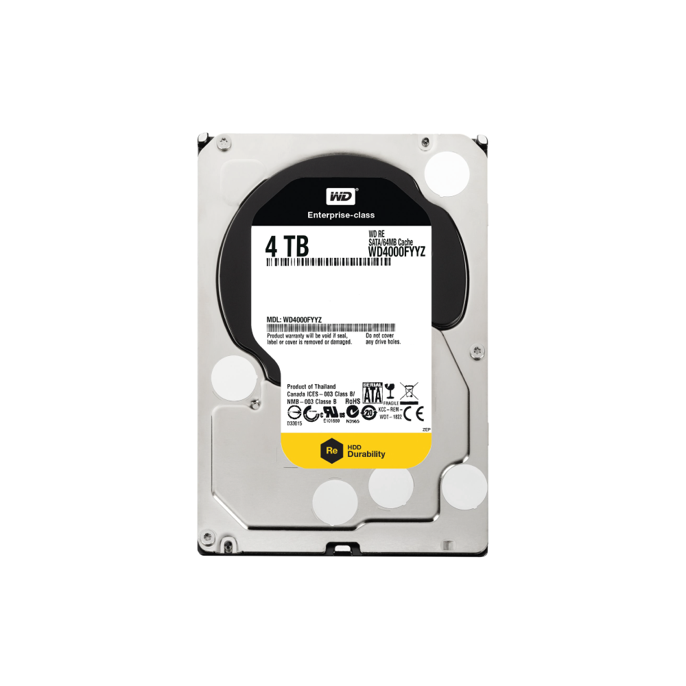 Western Digital WD RE 4TB Interne Festplatte WD4000FYYZ 3,5 Zoll HDD SATA3 64MB