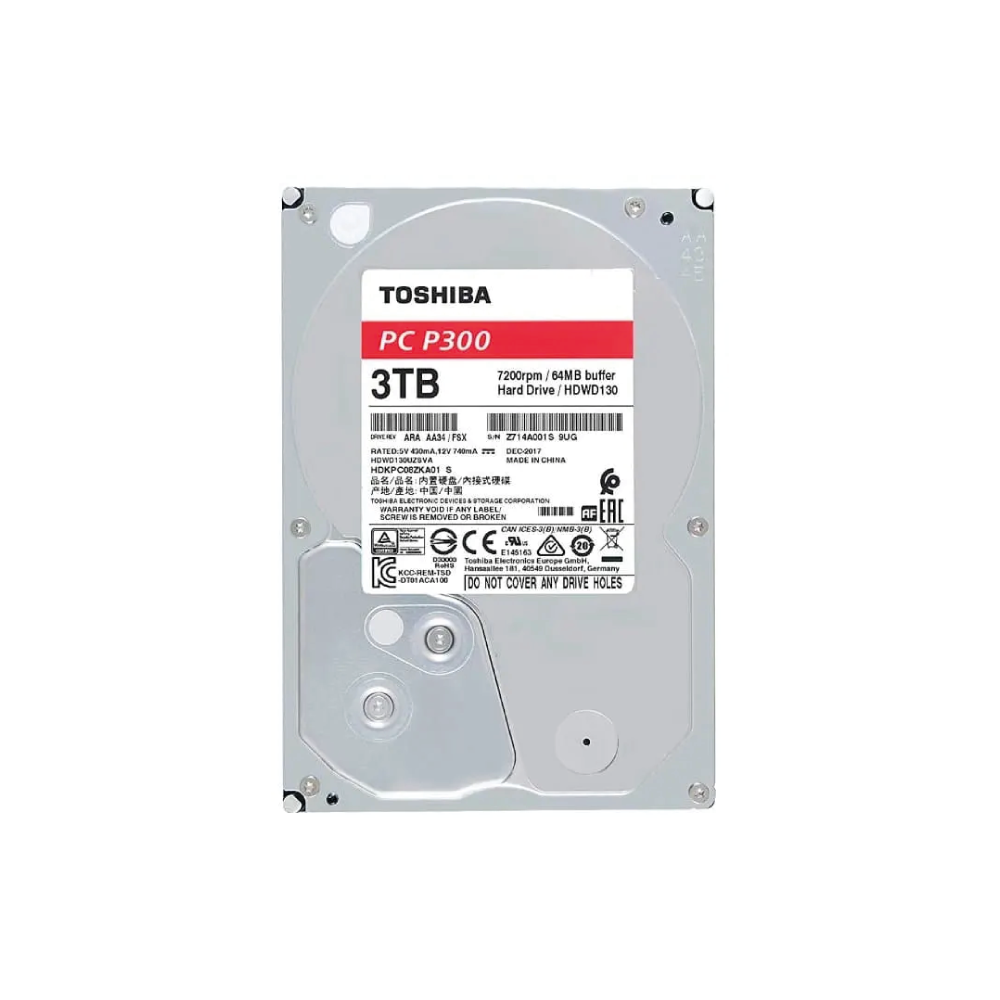 Toshiba P300 3TB Interne Festplatte HDKPC08ZKA01S 3,5 Zoll HDD SATA3 7200RPM