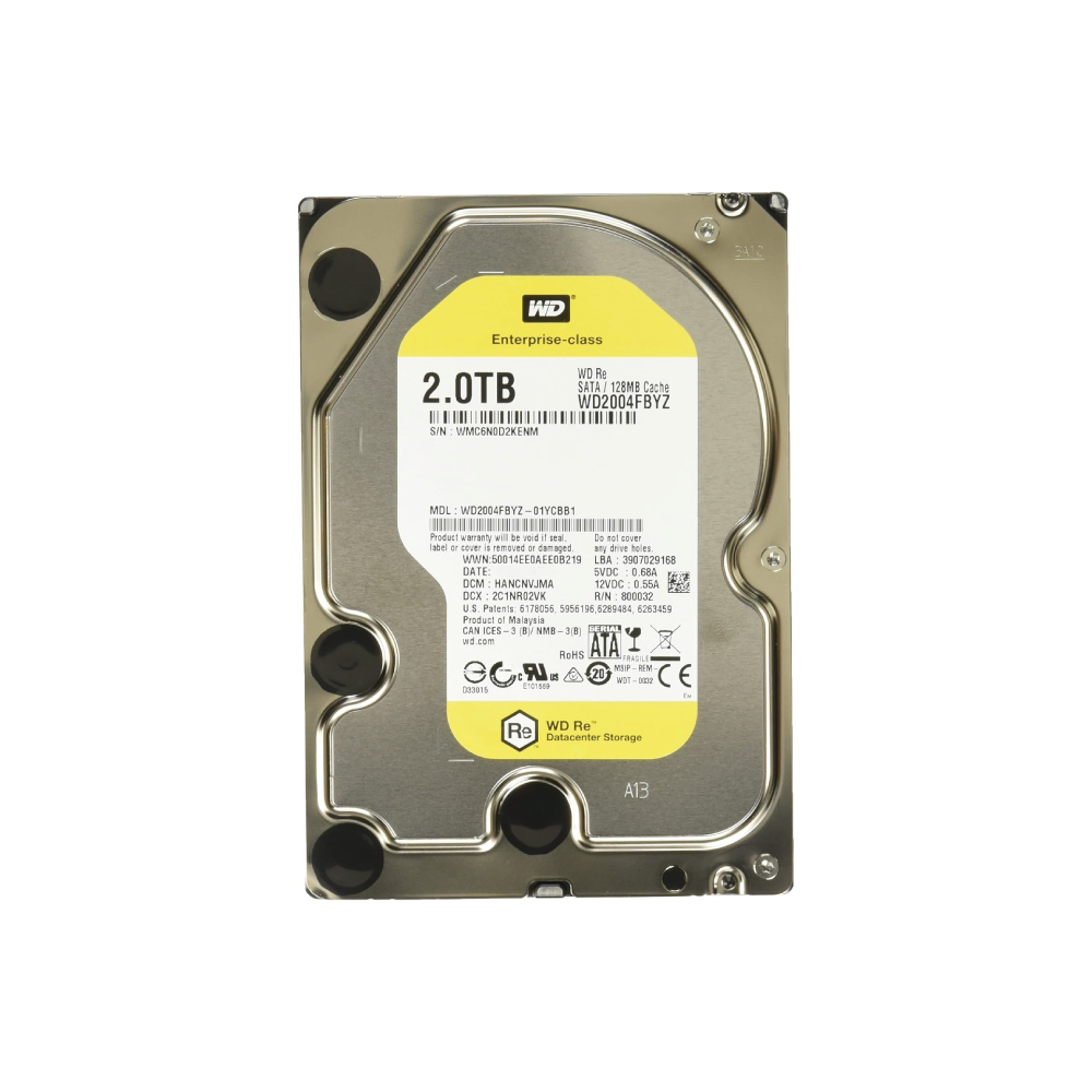 Western Digital WD RE 2TB Interne Festplatte WD2004FBYZ 3,5 Zoll HDD SATA3 64MB