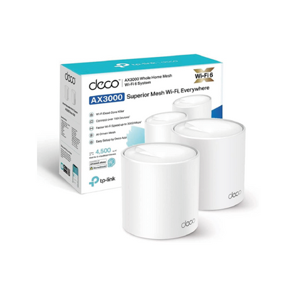 TP-Link Deco X50 Mesh WLAN Set (2er Pack) Wi-Fi 6 AX3000 Dual Band Router - weiß