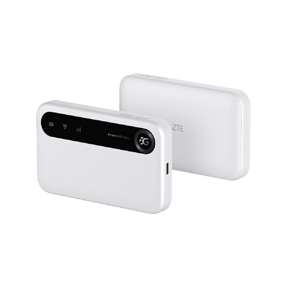 ZTE U50 Mobiler Router Hotspot 5G WiFi mit SIM-Steckplatz bis zu 32 Geräte  Weiß