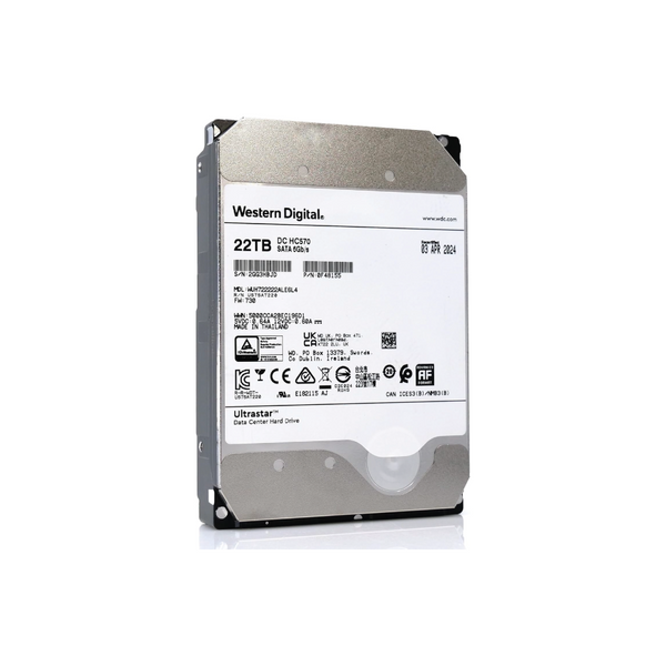 WD Ultrastar DC HC570 22TB Interne Festplatte WUH722222ALE6L4 3,5 Zoll HDD 512MB