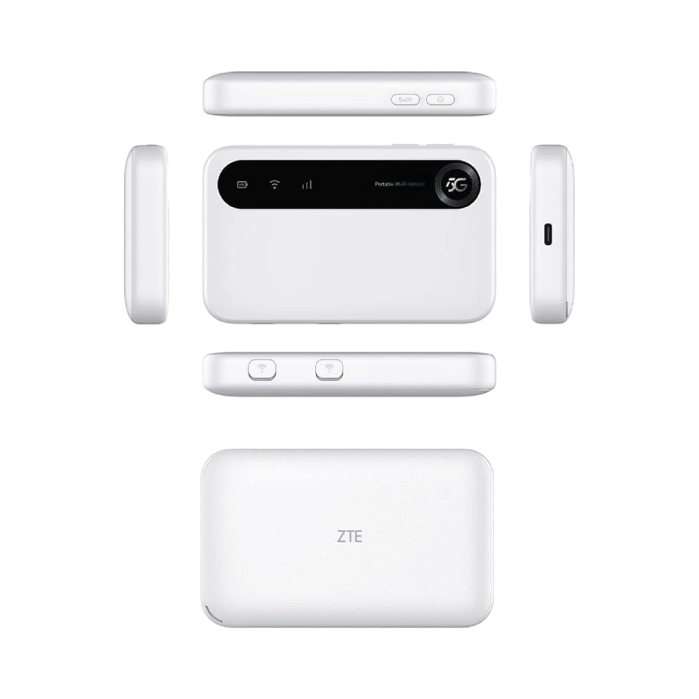 ZTE U50 Mobiler 5G WiFi Hotspot mit SIM-Steckplatz bis zu 32 Geräte - Weiß