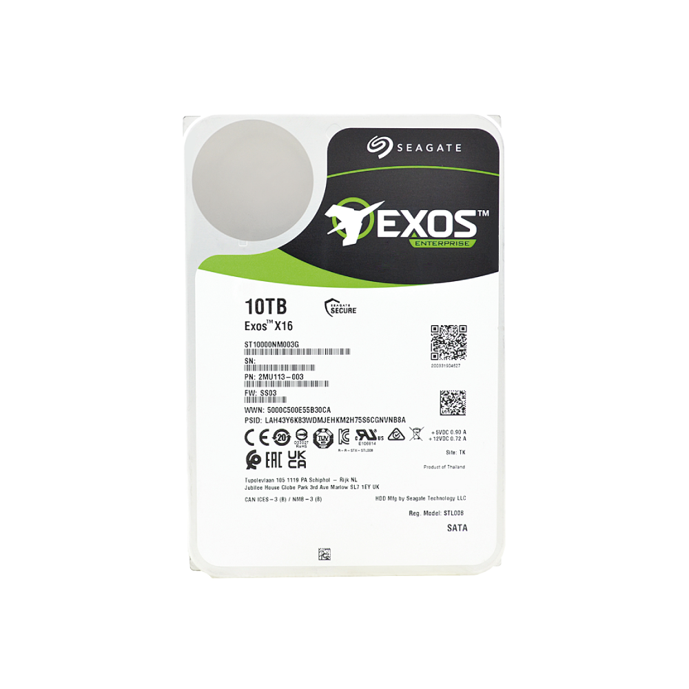 Seagate Exos X16 10TB Interne Server Festplatte ST10000NM003G 3,5 Zoll HDD SATA
