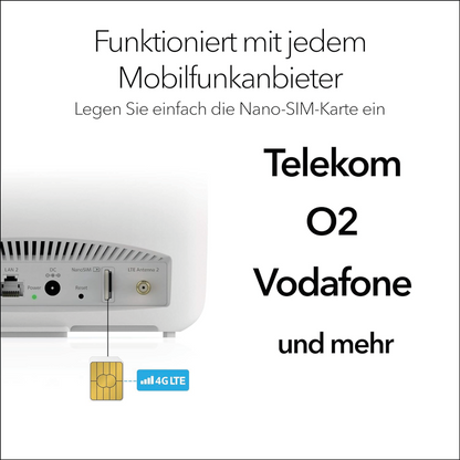 Netgear Orbi LBR20 4G LTE WLAN CAT18 Router bis 1.200 MBit/s AC2200 Tri-Band