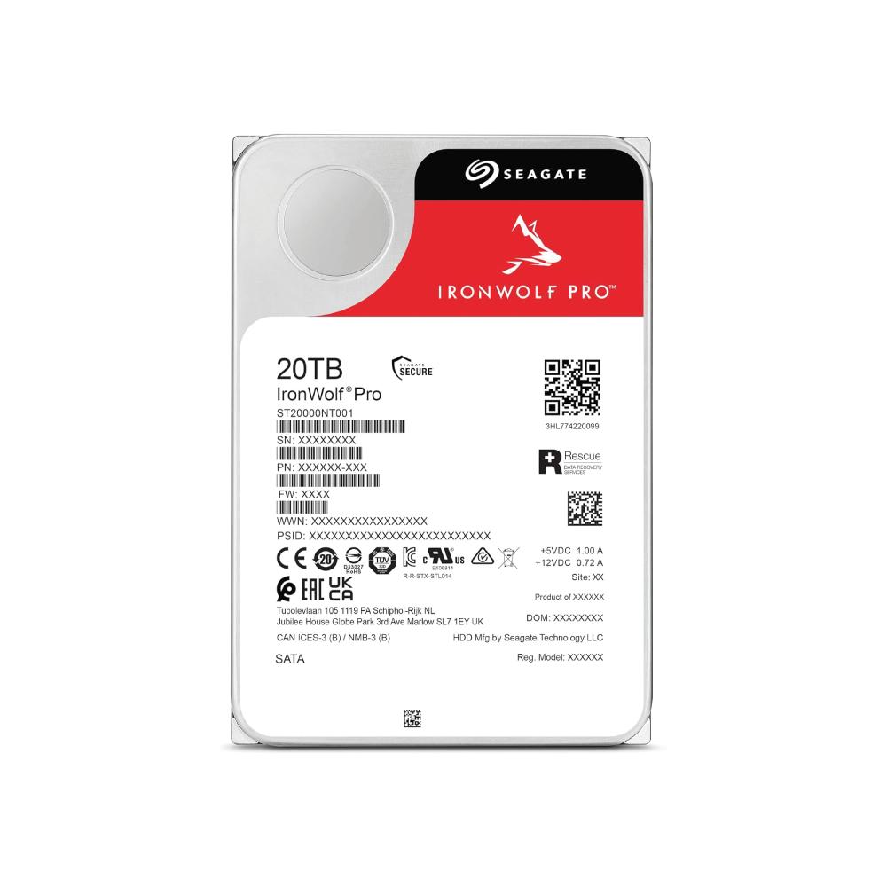 Seagate IronWolf Pro 20TB Interne Festplatte ST20000NT001 3,5 Zoll HDD SATA3