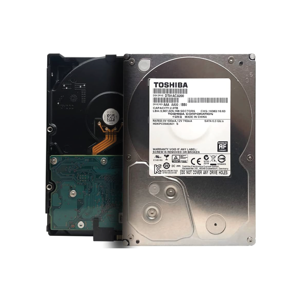 Toshiba 2TB Interne Festplatte DT01ACA200 3,5 Zoll HDD SATA 6Gb/s 7200RPM 64MB