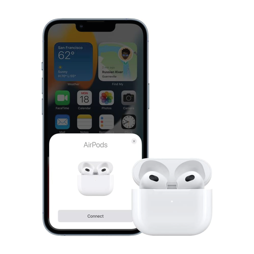Apple AirPods 3. Generation 2022 mit Lightning Charging Case Kopfhörer - weiß