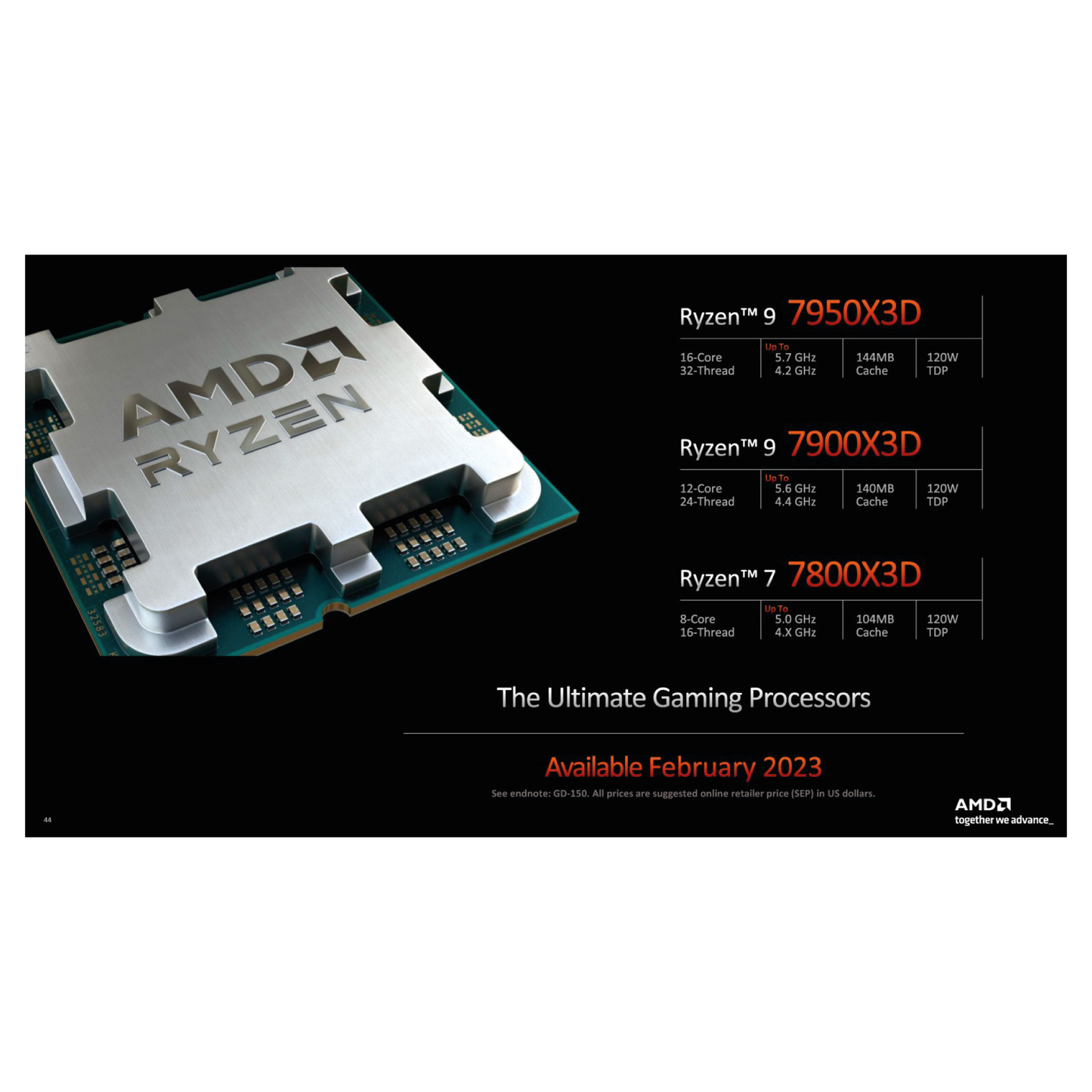 AMD Ryzen 7 7800X3D Prozessor Tray CPU 4.2 GHz - 8 Kerne - 16 Threads Socket AM5