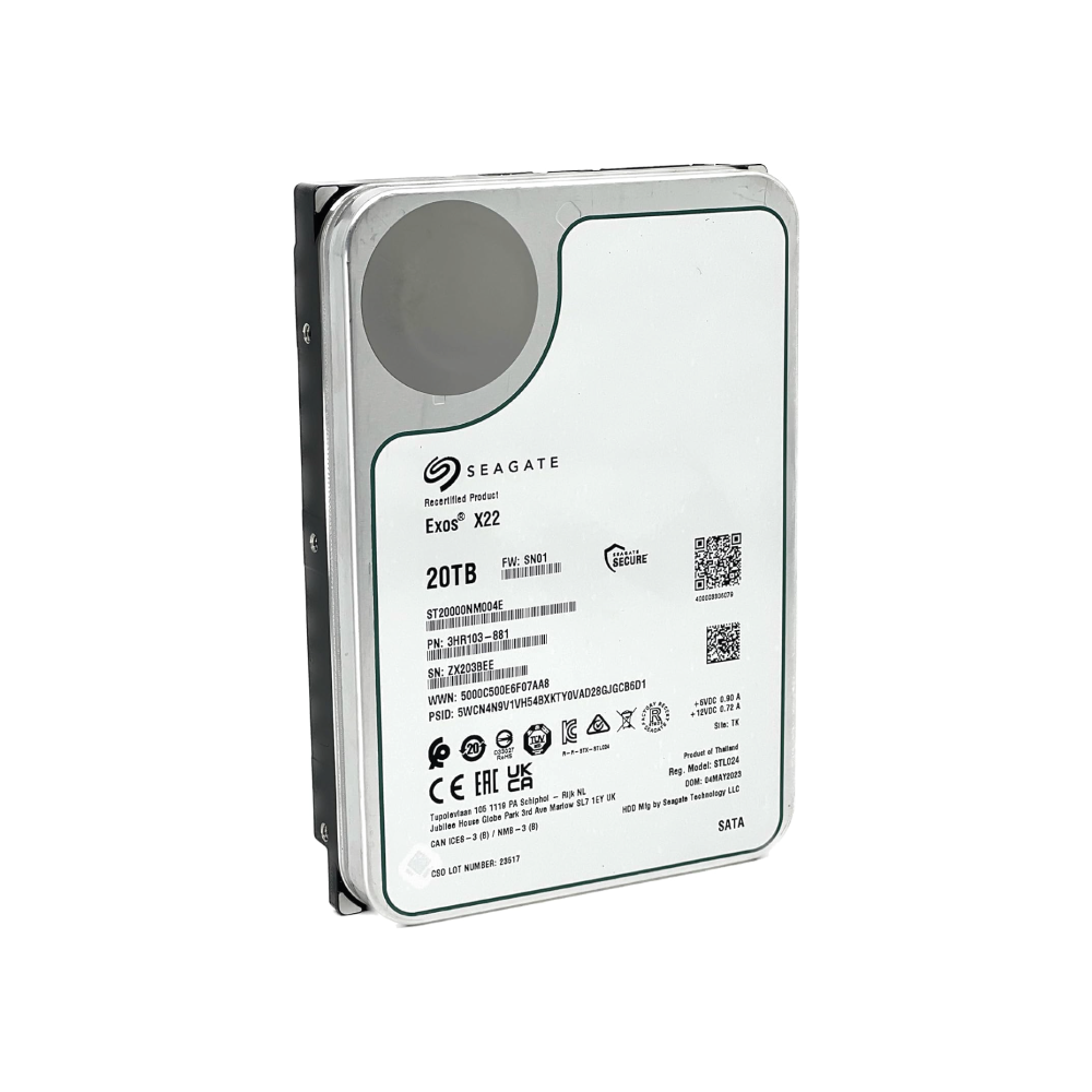Seagate Exos X22 20TB Interne Festplatte ST20000NM004E 3,5 Zolll HDD SATA3 256MB
