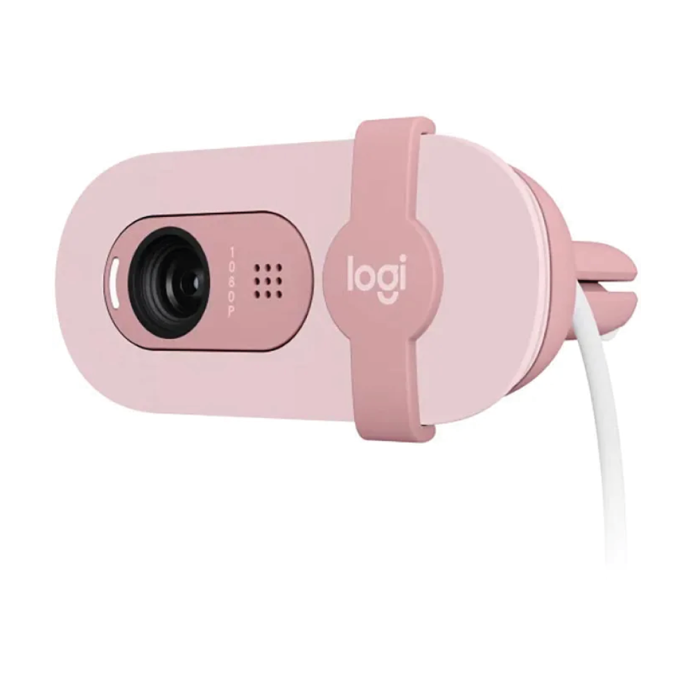 Logitech Brio 100 Webcam Full HD für Meetings und Streaming 1080p 42mm - Rosa
