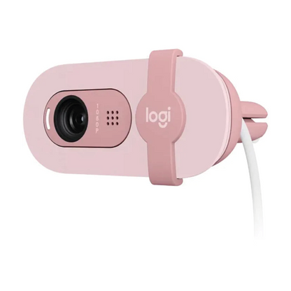 Logitech Brio 100 Webcam Full HD für Meetings und Streaming 1080p 42mm - Rosa