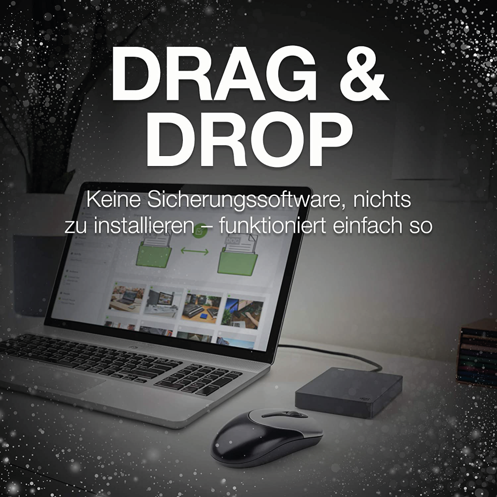 Seagate Basic Externe Tragbare Festplatte 160GB/250GB71TB 2,5 Zoll USB 3.0 Grau