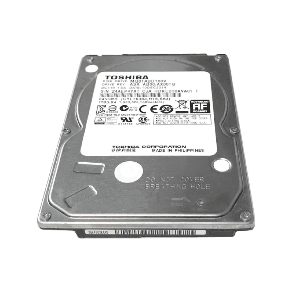 Toshiba 1TB Interne Festplatte MQ01ABD100V 2,5 Zoll HDD SATA2 5400RPM 8MB