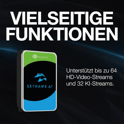 Seagate SkyHawk AI 10TB Interne Festplatte ST10000VE001 3,5 Zoll HDD SATA3