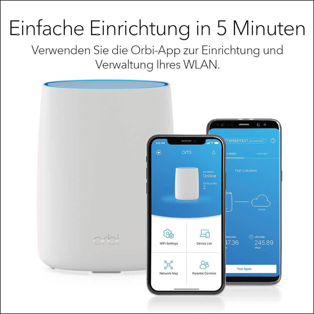 Netgear Orbi LBR20 4G LTE WLAN CAT18 Router bis 1.200 MBit/s AC2200 Tri-Band