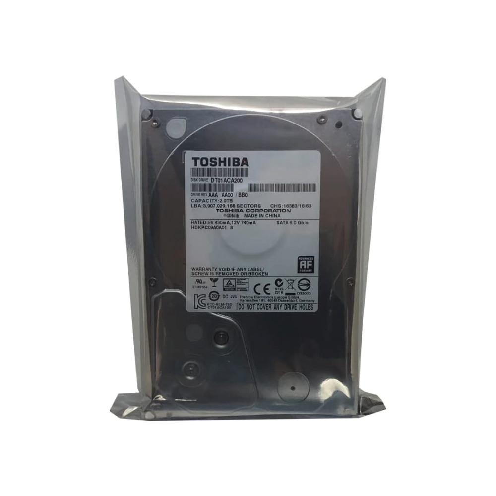 Toshiba 2TB Interne Festplatte DT01ACA200 3,5 Zoll HDD SATA 6Gb/s 7200RPM 64MB
