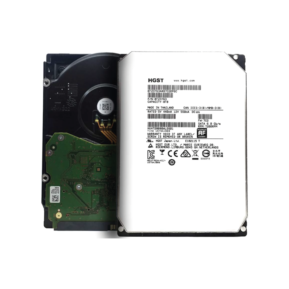 WD HGST Ultrastar He8 8TB Interne Festplatte HUH728080ALE601 3,5 Zoll SATA3 128MB