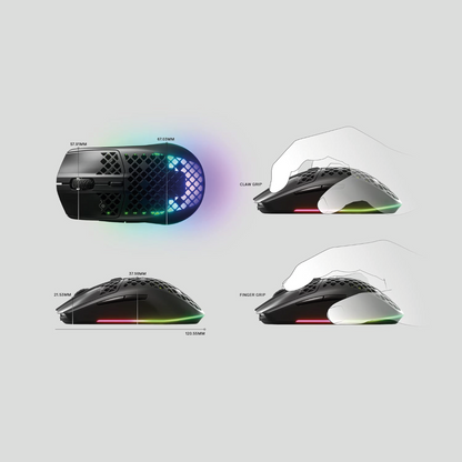 SteelSeries Aerox 3 Wireless RGB Gaming Maus 18.000 DPI TrueMove Air-Sensor