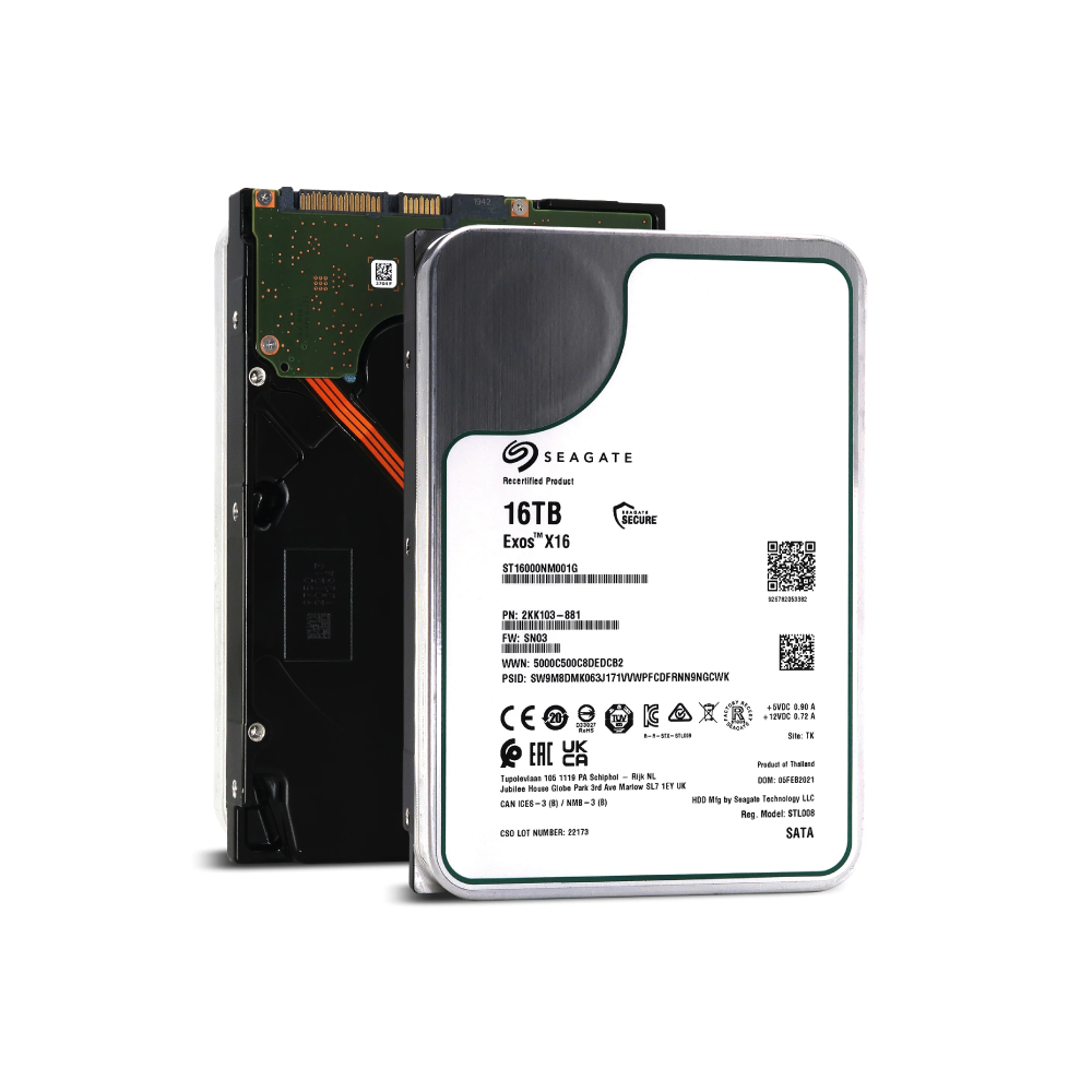 Seagate Exos X16 16TB Interne Festplatte ST16000NM001G 3,5 Zoll HDD SATA 6Gb/s