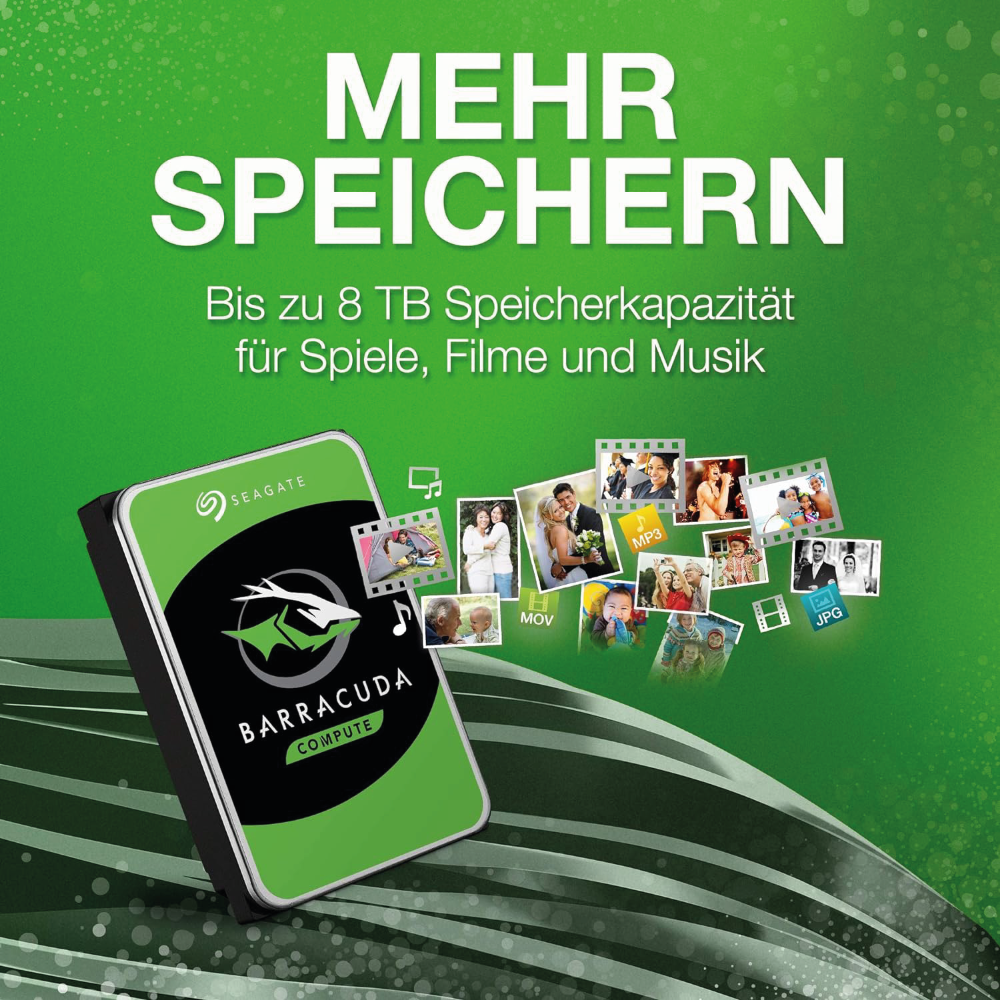 Seagate Barracuda 4TB Interne Festplatte ST4000DM010 3,5 Zoll HDD SATA3 7200rpm