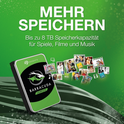 Seagate Barracuda 1TB Interne Festplatte ST1000DM010 3,5 Zoll HDD SATA3 7200RPM