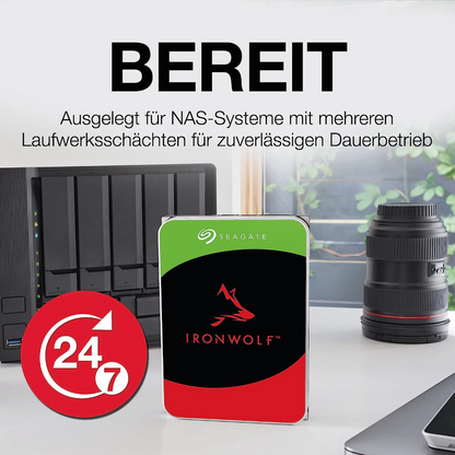 Seagate IronWolf NAS 12TB Interne Festplatte ST12000VN0007 3,5 Zoll HDD SATA3
