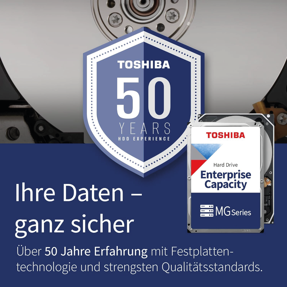 Toshiba Enterprise Capacity 10TB Interne Festplatte MG06ACA10TEY 3,5 Zoll HDD
