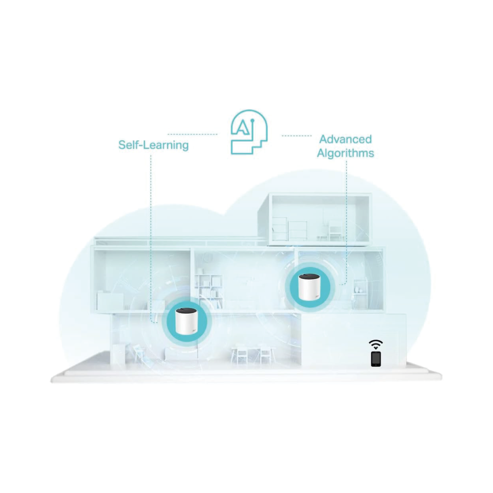 TP-LINK Deco X55 Router 3er Pack Home Mesh WiFi System AX3000 WLAN 6 - weiss