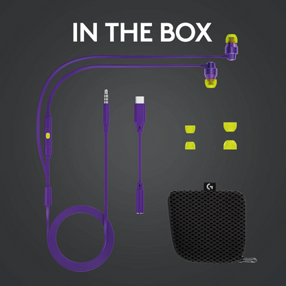 Logitech G G333 Kopfhörer VR Edition Gaming InEar Buds für Oculus Quest - Purple