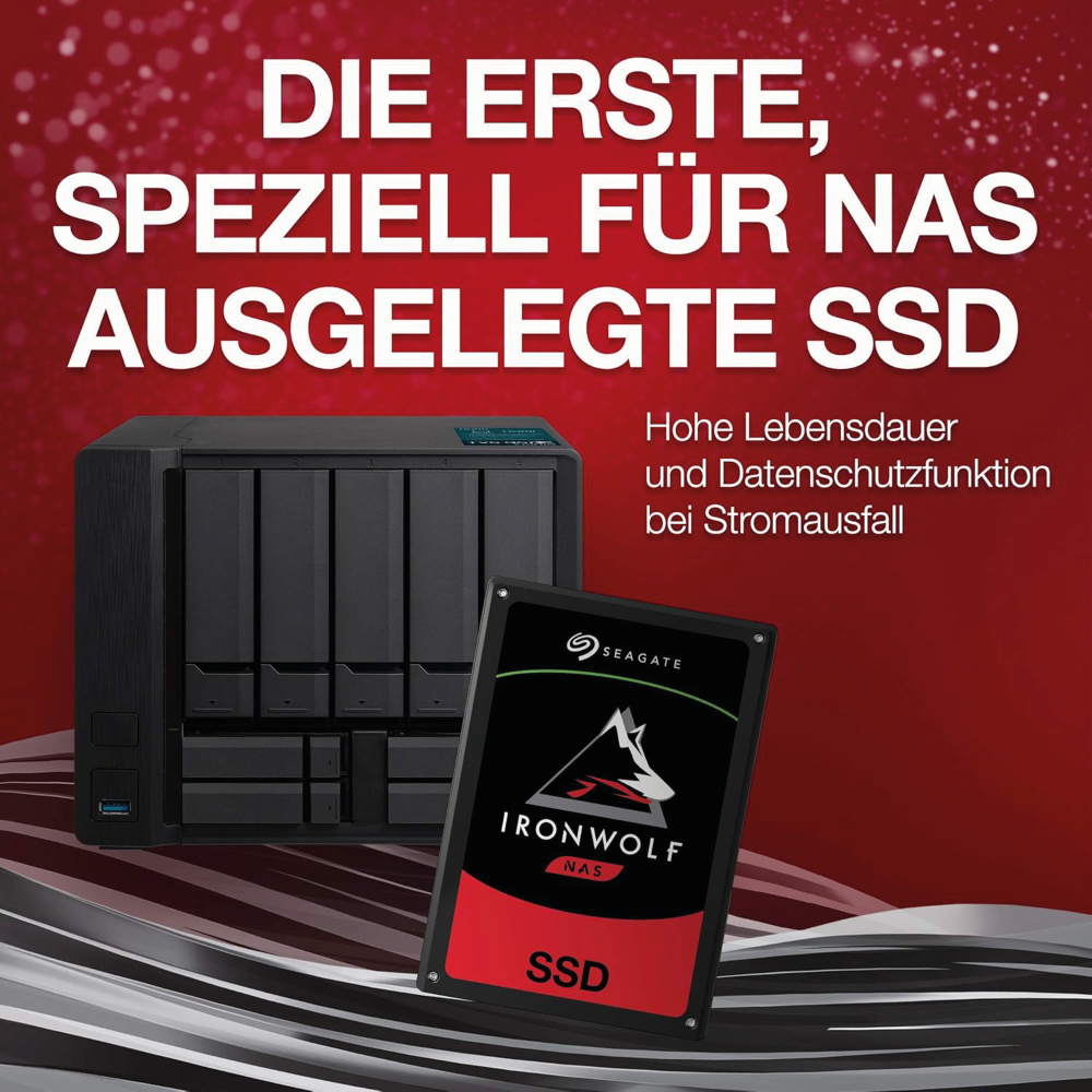 Seagate IronWolf 110 960 GB Interne SSD ZA960NM10001 2,5 Zoll SATA 6Gb/s 560Mb/s