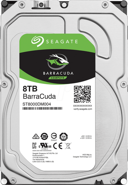 Seagate Barracuda 8TB Interne Festplatte ST8000DM004 3,5 Zoll HDD SATA3 5400RPM