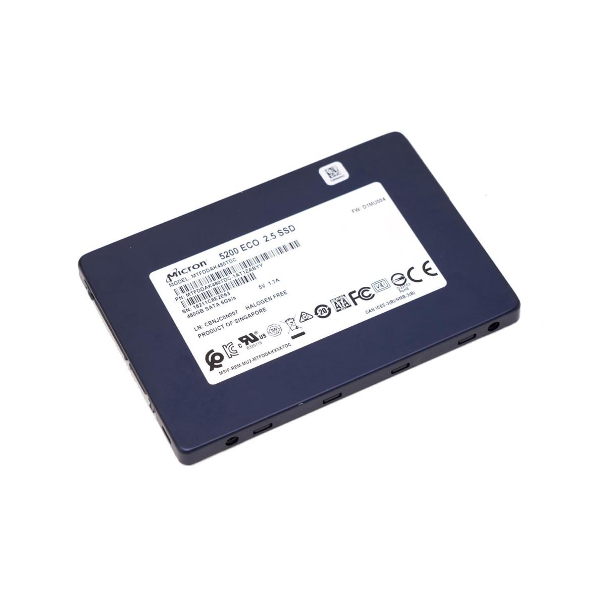 Micron 5200 ECO SSD 480GB 2.5" SATA MTFDDAK480TDC – Enterprise Solid State Drive
