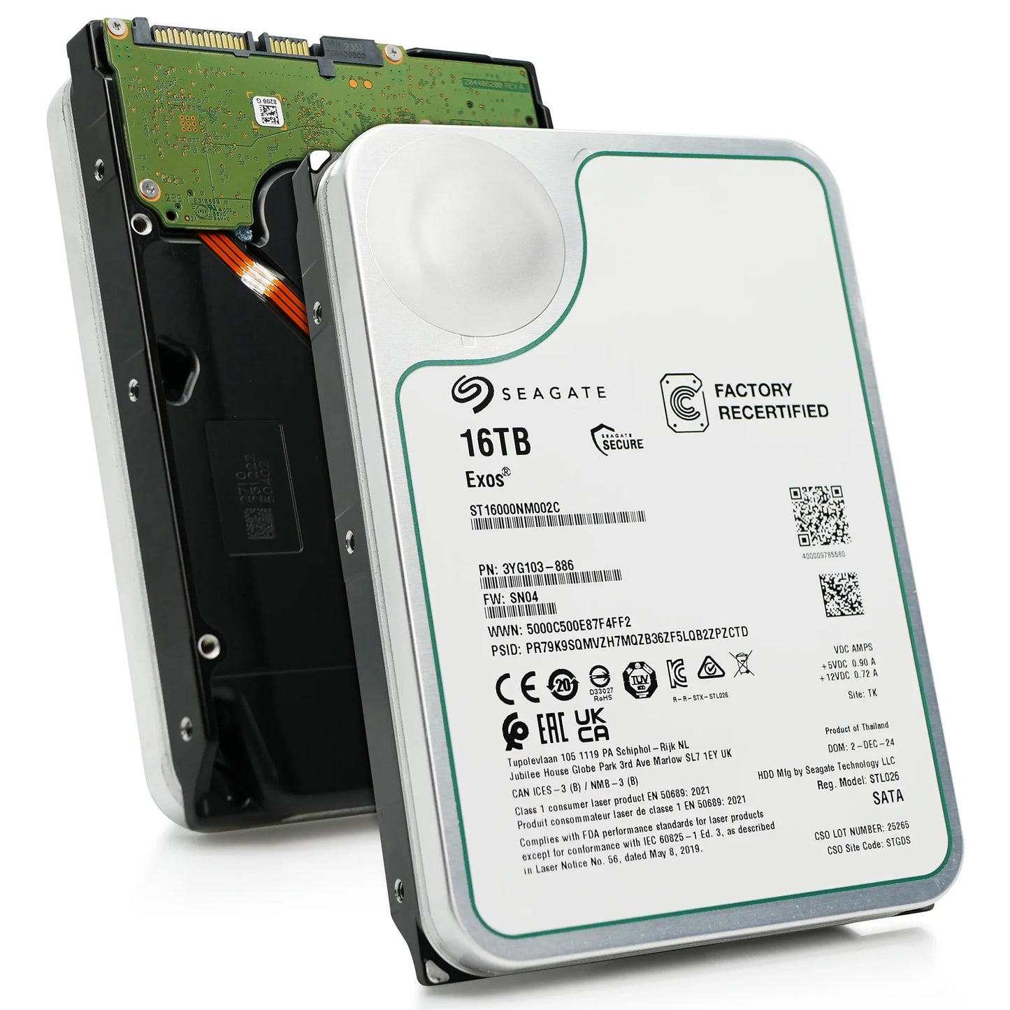 Seagate Exos X16 Enterprise 16TB Interne Festplatte ST16000NM002C 3,5 Zoll HDD