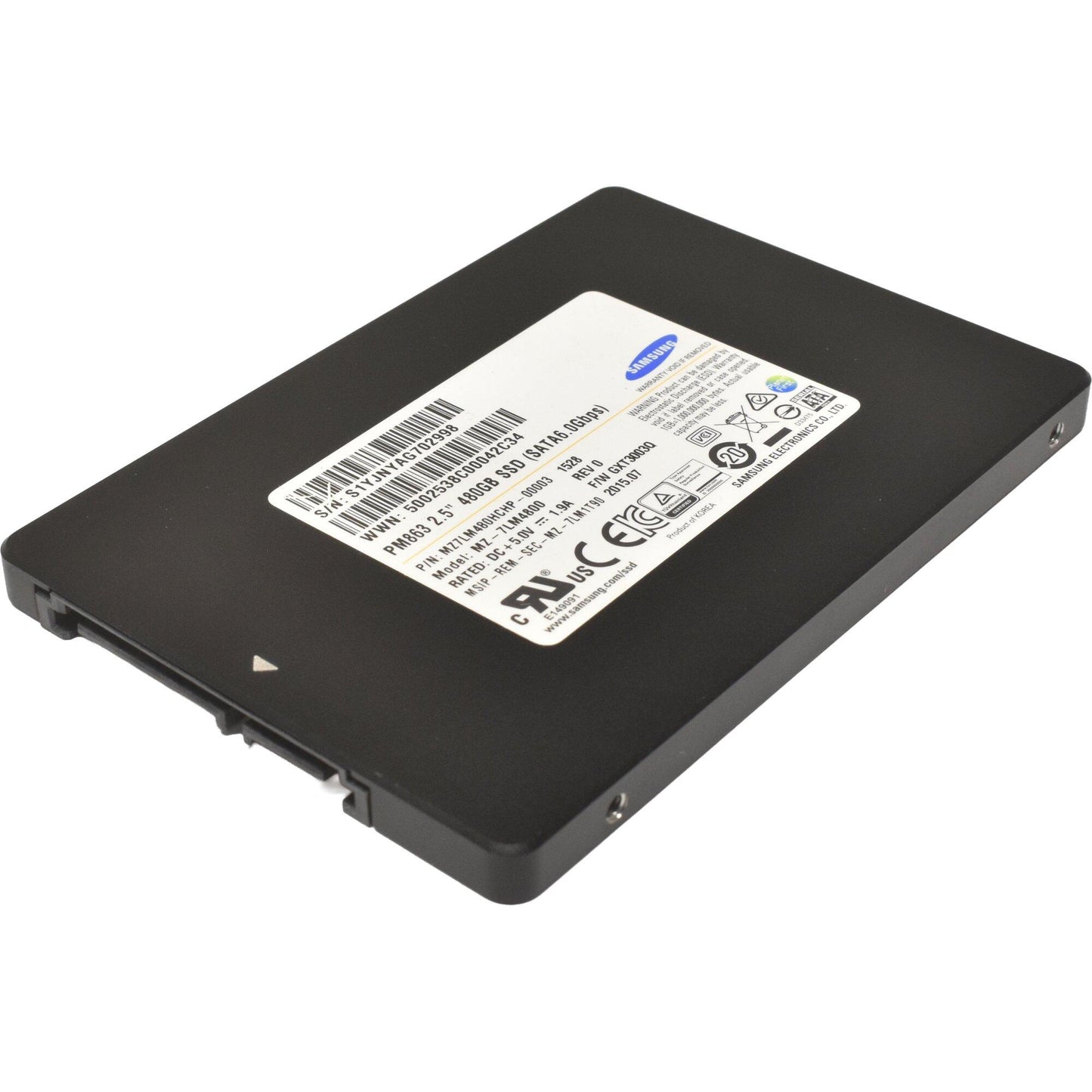 Samsung PM863 SSD 480GB 2.5 SATA Enterprise MZ7LM480HCHP Server/Business Storage