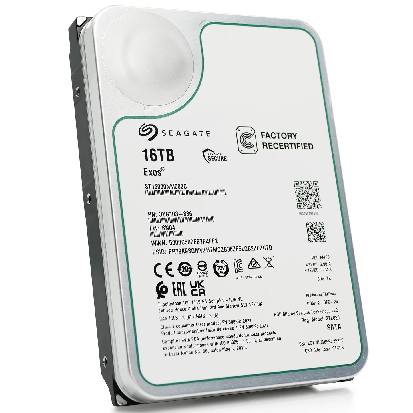 Seagate Exos X16 Enterprise 16TB Interne Festplatte ST16000NM002C 3,5 Zoll HDD