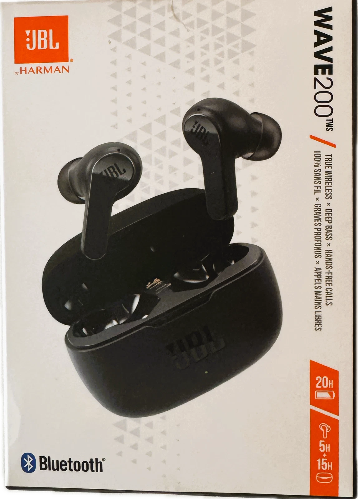 JBL Wave 200 TWS True-Wireless In-Ear Bluetooth-Kopfhörer mit Mikrofon - schwarz