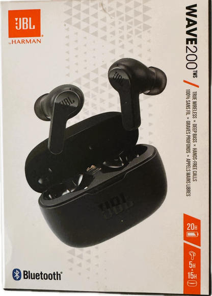 JBL Wave 200 TWS True-Wireless In-Ear Bluetooth-Kopfhörer mit Mikrofon - schwarz