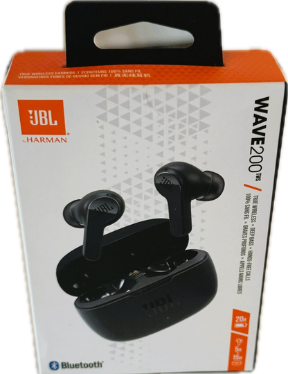 JBL Wave 200 TWS True-Wireless In-Ear Bluetooth-Kopfhörer mit Mikrofon - schwarz