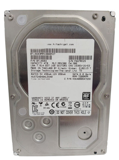 Hitachi Ultrastar 7K4000 4TB Interne Festplatte HUS724040ALE640 3,5 Zoll HDD