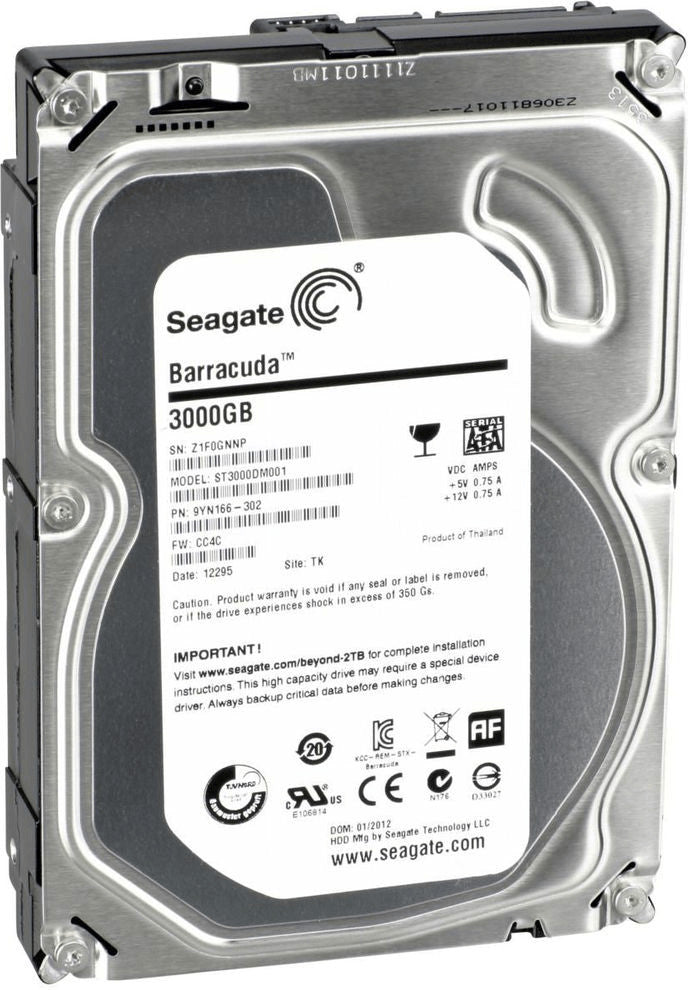 Seagate Barracuda 3TB Interne Festplatte ST3000DM001 3,5 Zoll Desktop HDD SATA3