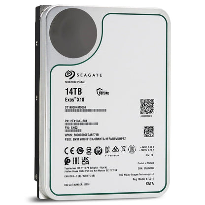 Seagate Exos X18 14TB Interne Festplatte ST14000NM000J 3,5 Zoll HDD SATA3 256MB