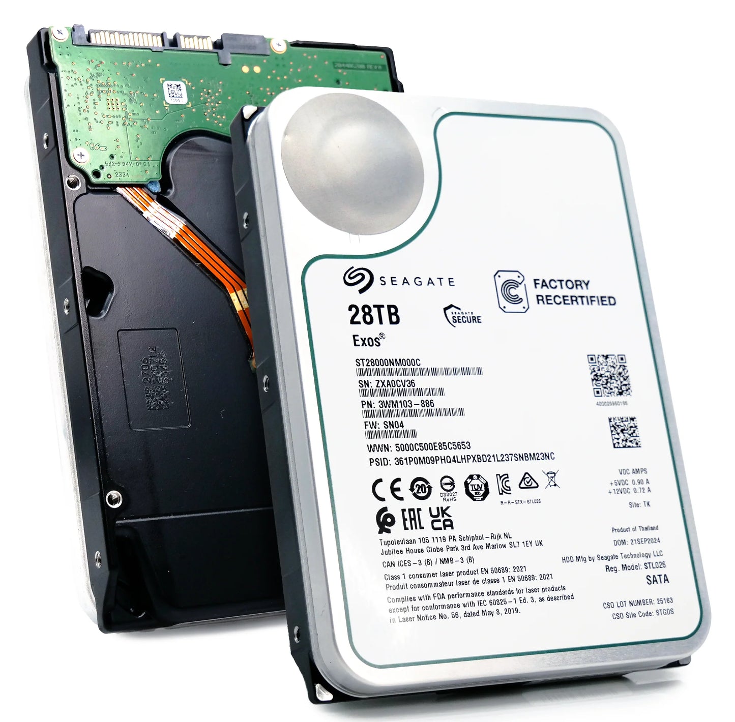 Seagate Exos 28TB Interne Festplatte ST28000NM000C 3,5 Zoll HDD SATA3 512MB