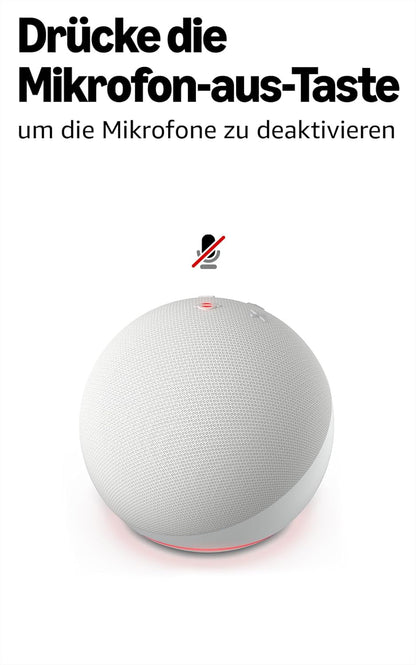 Amazon Echo Dot 5. Generation Smarter WLAN- und Bluetooth-Lautsprecher mit Alexa - Weiß